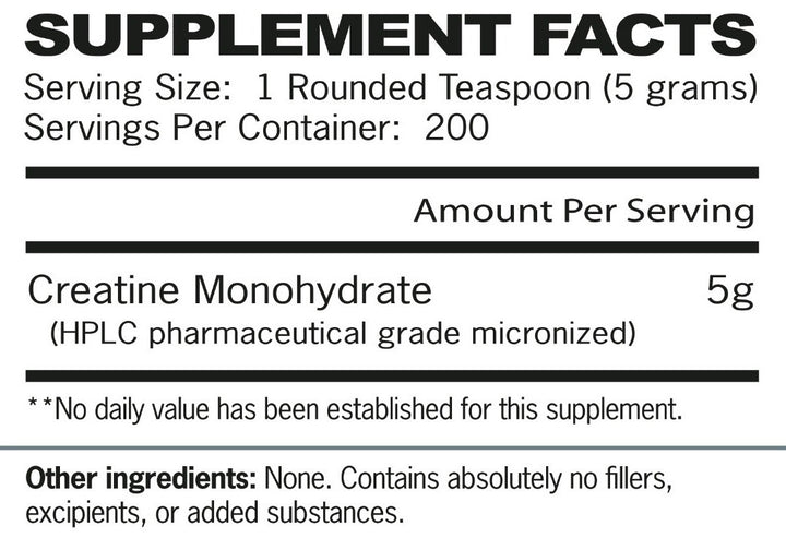 Creatine Monohydrate 1kg 200 porciones