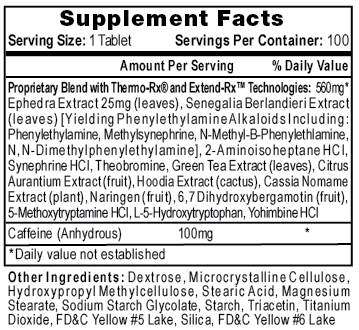 Lipodrene 25 mg 100 caps