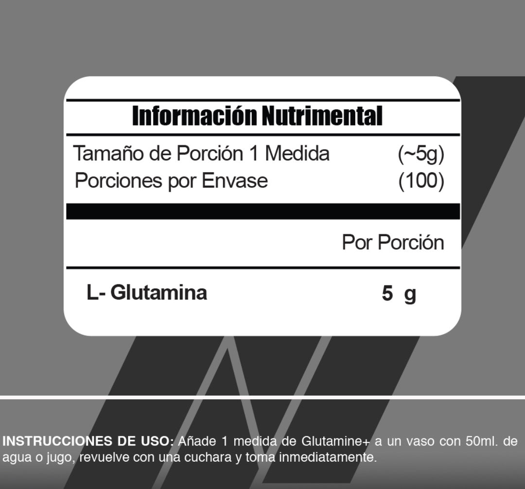 Glutamina 500 gr 100 porciones