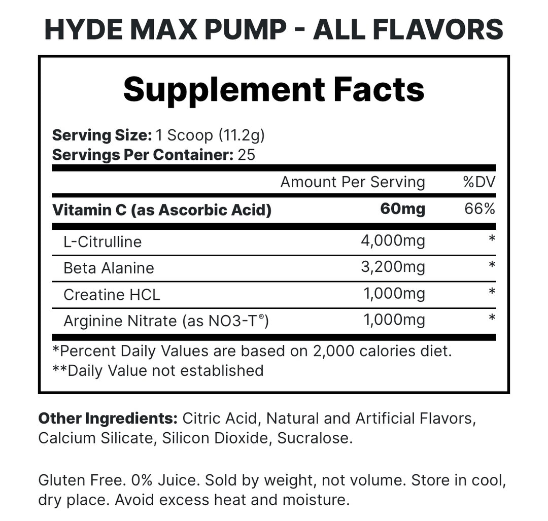 Hyde Max Pump 25 porciones