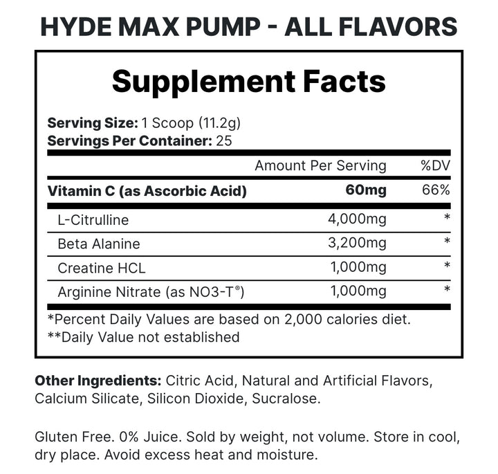 Hyde Max Pump 25 porciones