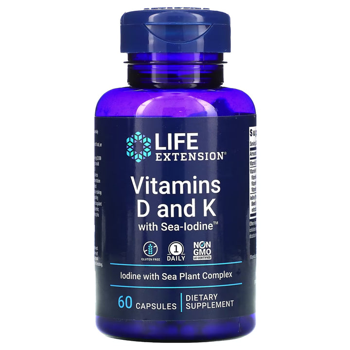 Vitamins D and K with Sea-Iodine, 60 Caps