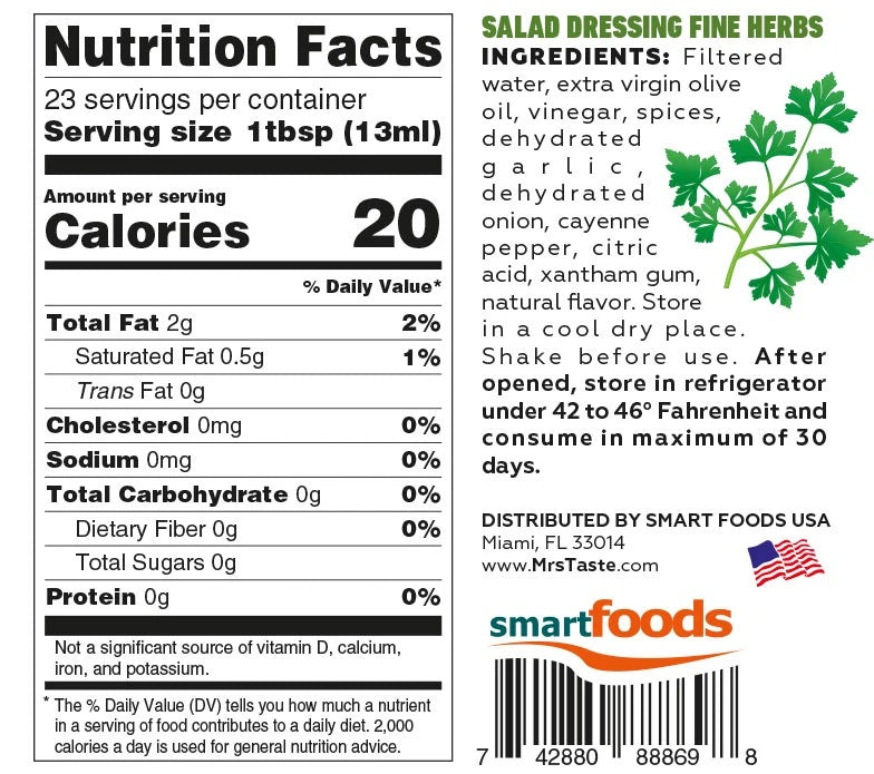 Fines Herbs Salad Dressing 10oz 300ml