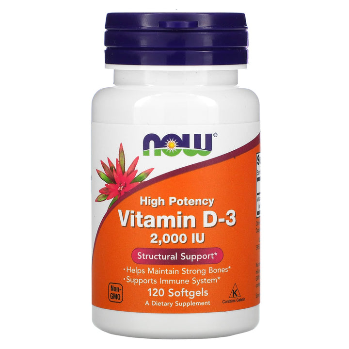 Vitamina D3, 50 mcg (2000 UI), 120 caps