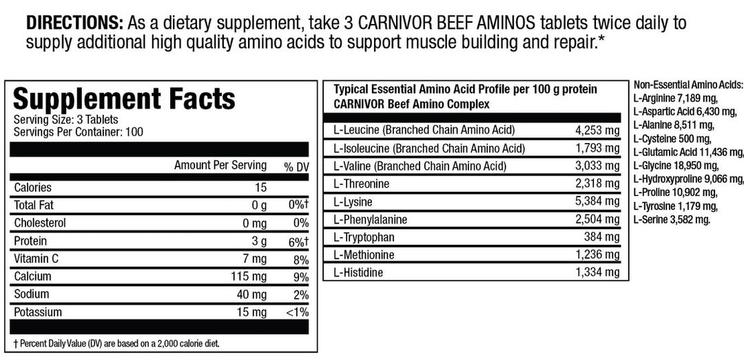 Beef Aminos 300 tabs 100 porciones