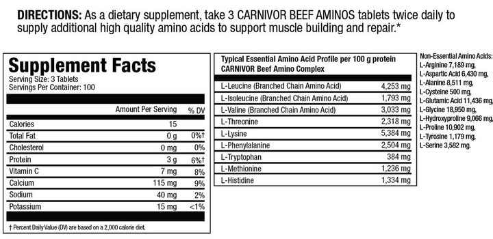 Beef Aminos 300 tabs 100 porciones